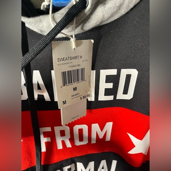 Rare NWT size Medium Adidas Rita Ora Banned From Normal Hoodie - Picture 3 of 6